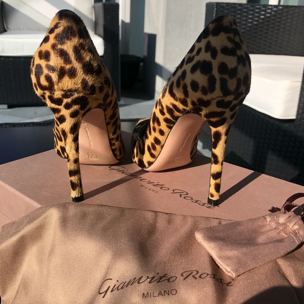 GIANVITO ROSSI LEOPARD PUMPS - Picture 2 of 4